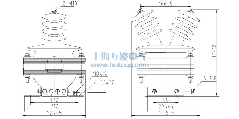 FDEG8放電線圈外形尺寸，FDGE8/11/√3-1.7-1尺寸圖